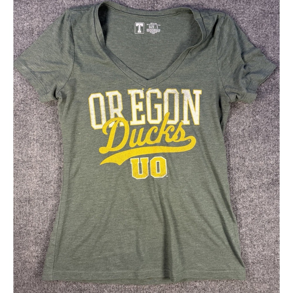 Oregon Ducks Shirt Womens Small Green NCAA College Football Tee Soft
